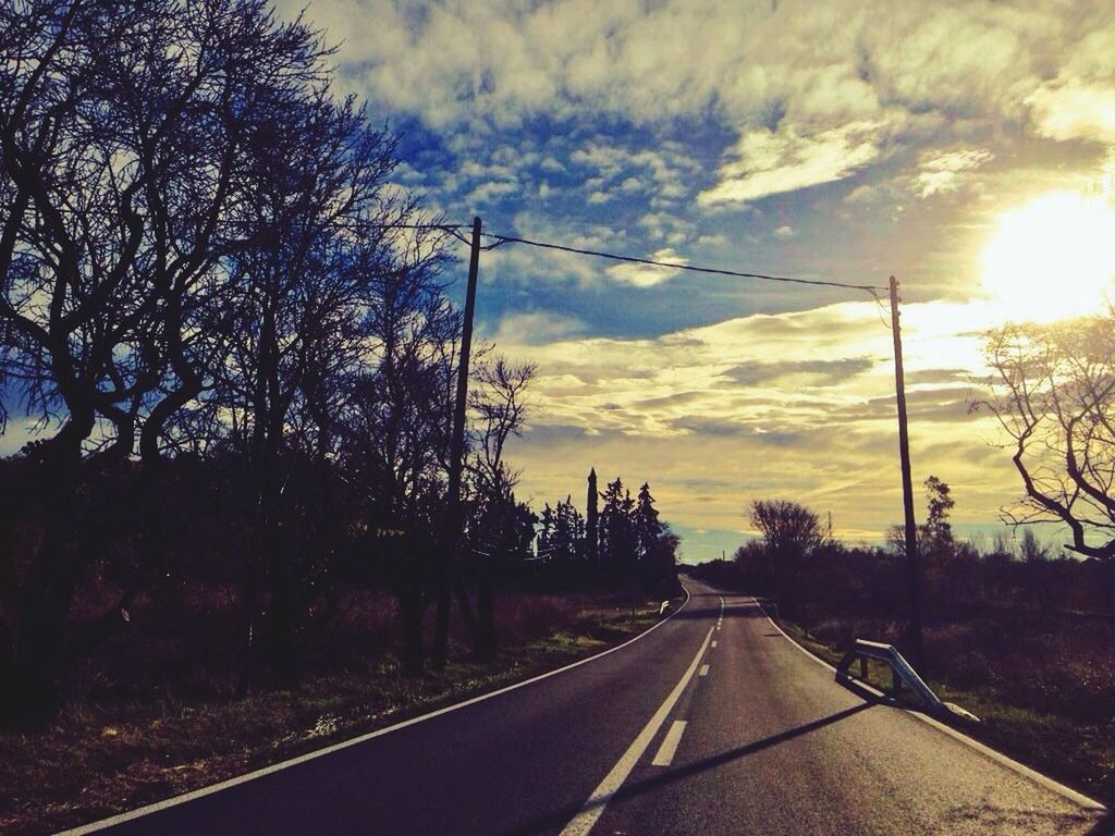 SUNSET OVER ROAD