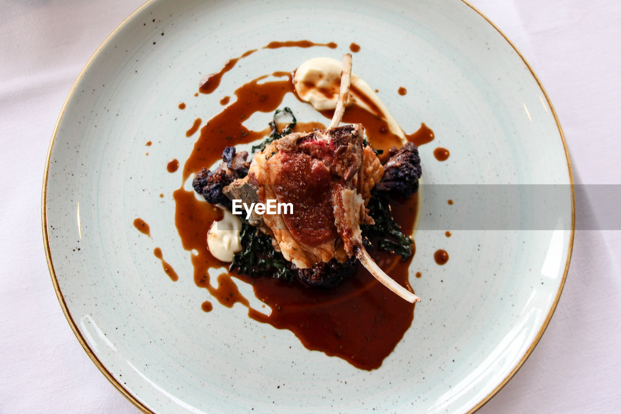 Close-up of dessert in plate