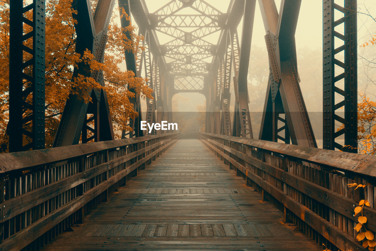 Empty bridge in autumn