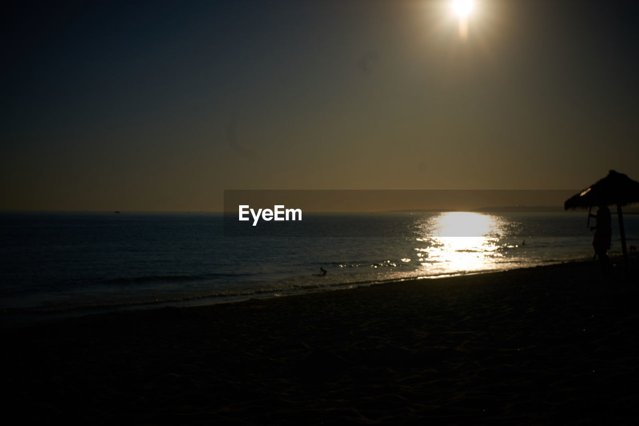 SCENIC VIEW OF SUNSET OVER SEA