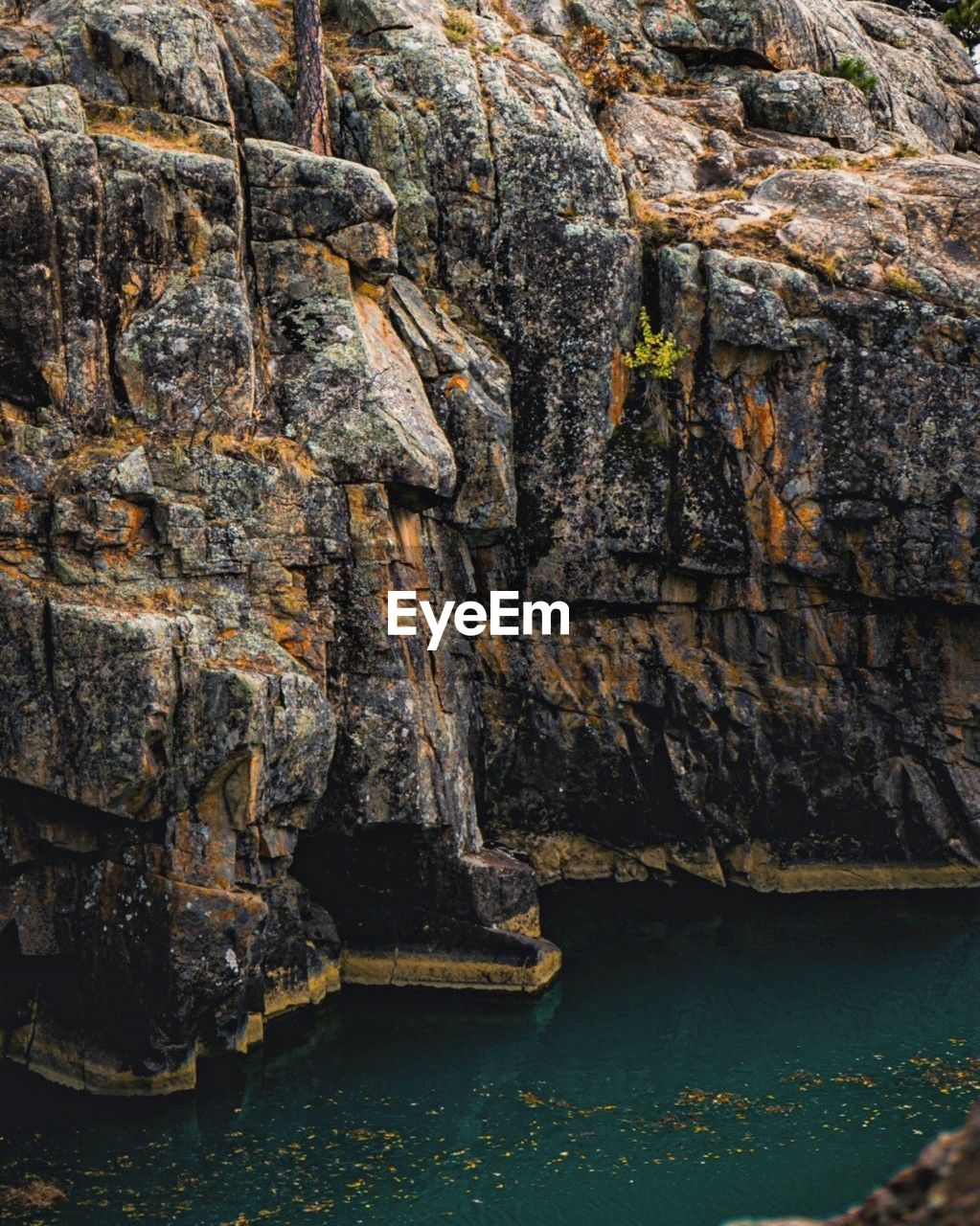 high angle view of rock formations