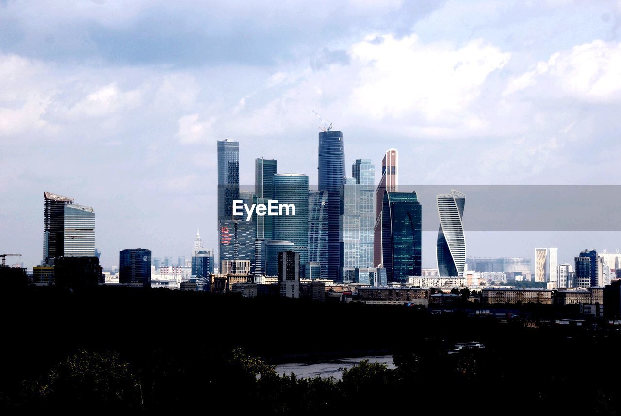 Moscow international business center in city