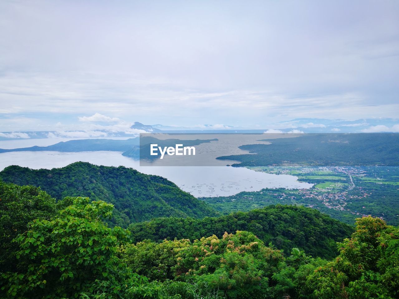 Scenic view of taal volcano