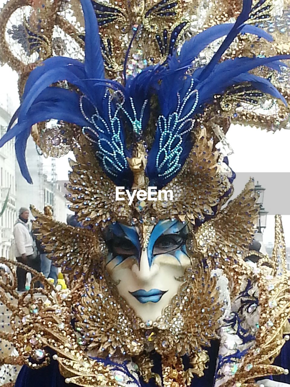 Close-up of person wearing mask during carnival