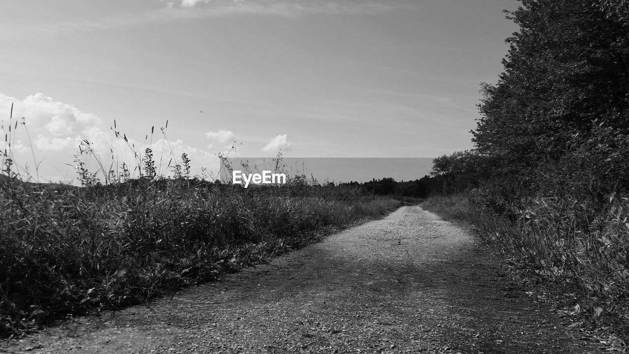 VIEW OF FIELD AGAINST CLOUDY SKY