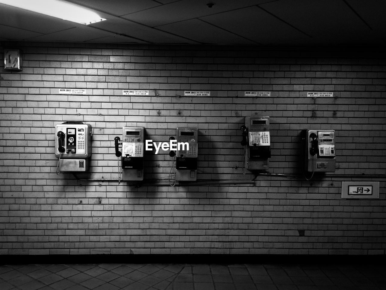 Pay phones on wall