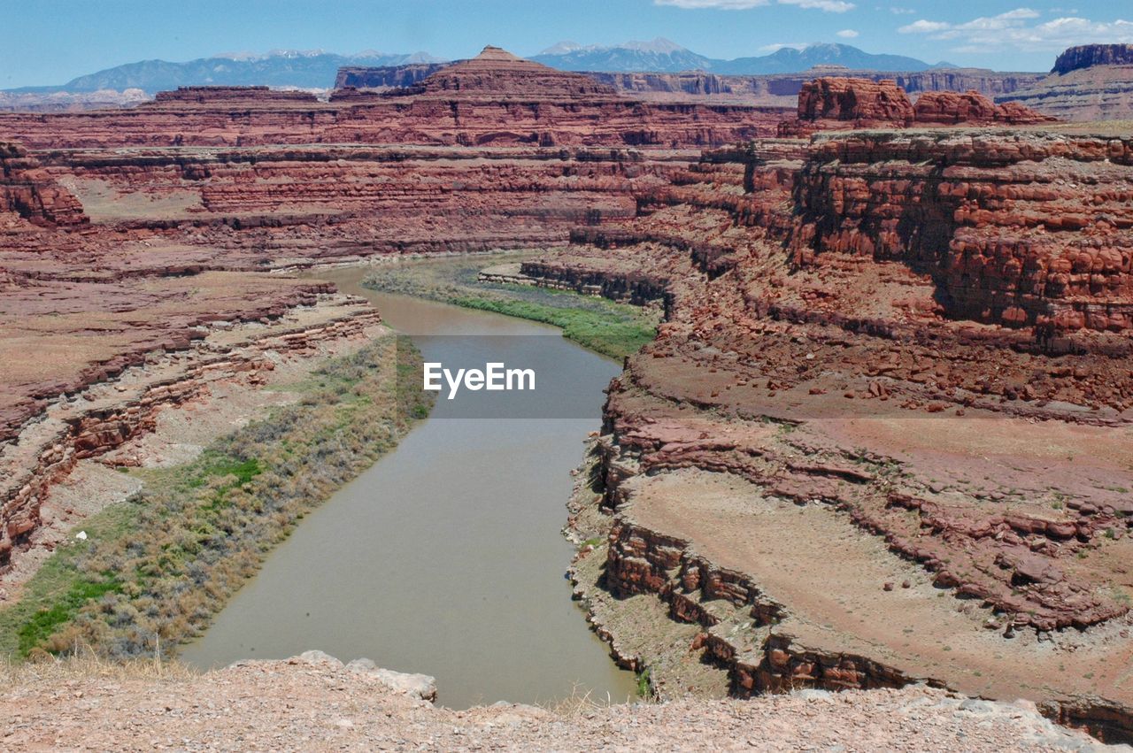 Scenic view of the colorado river near moab, utah