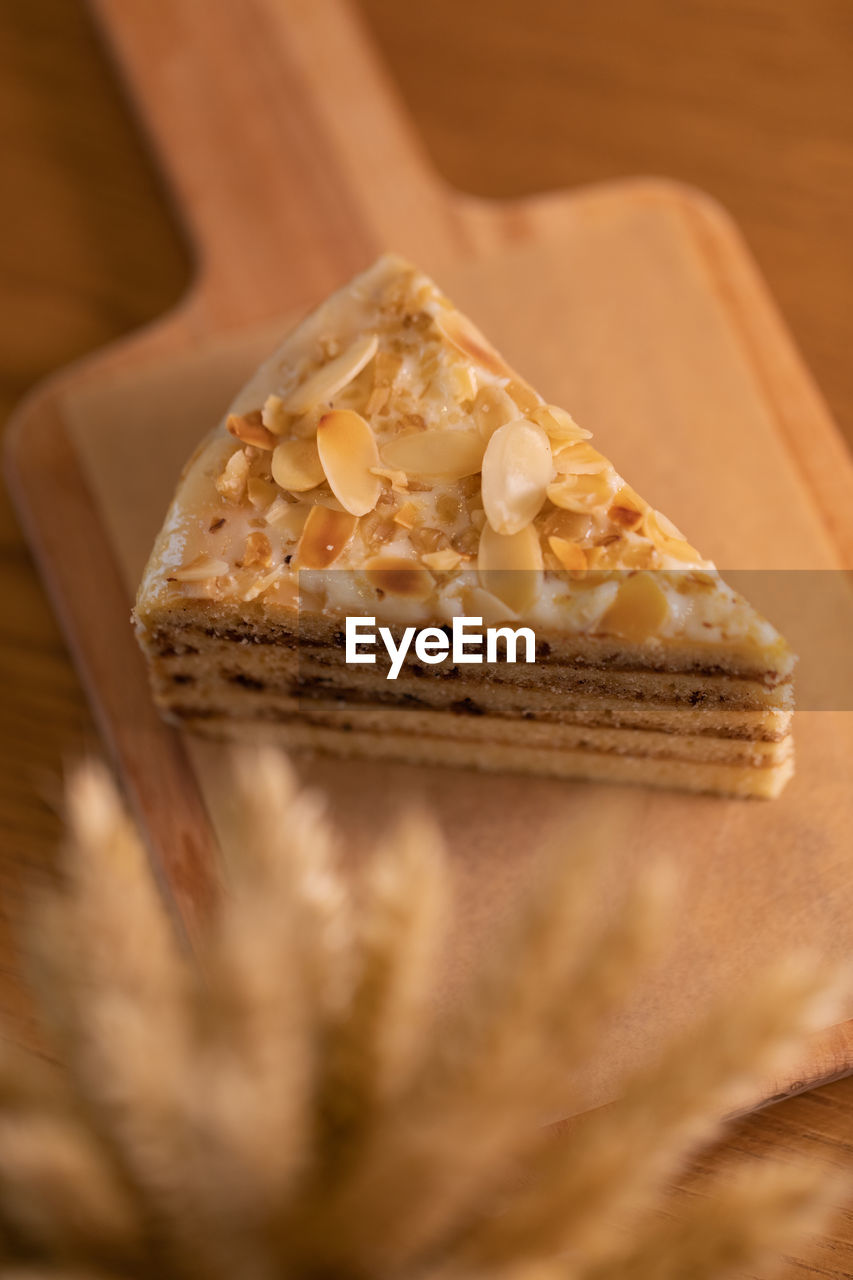 CLOSE-UP OF CAKE SLICE IN PLATE