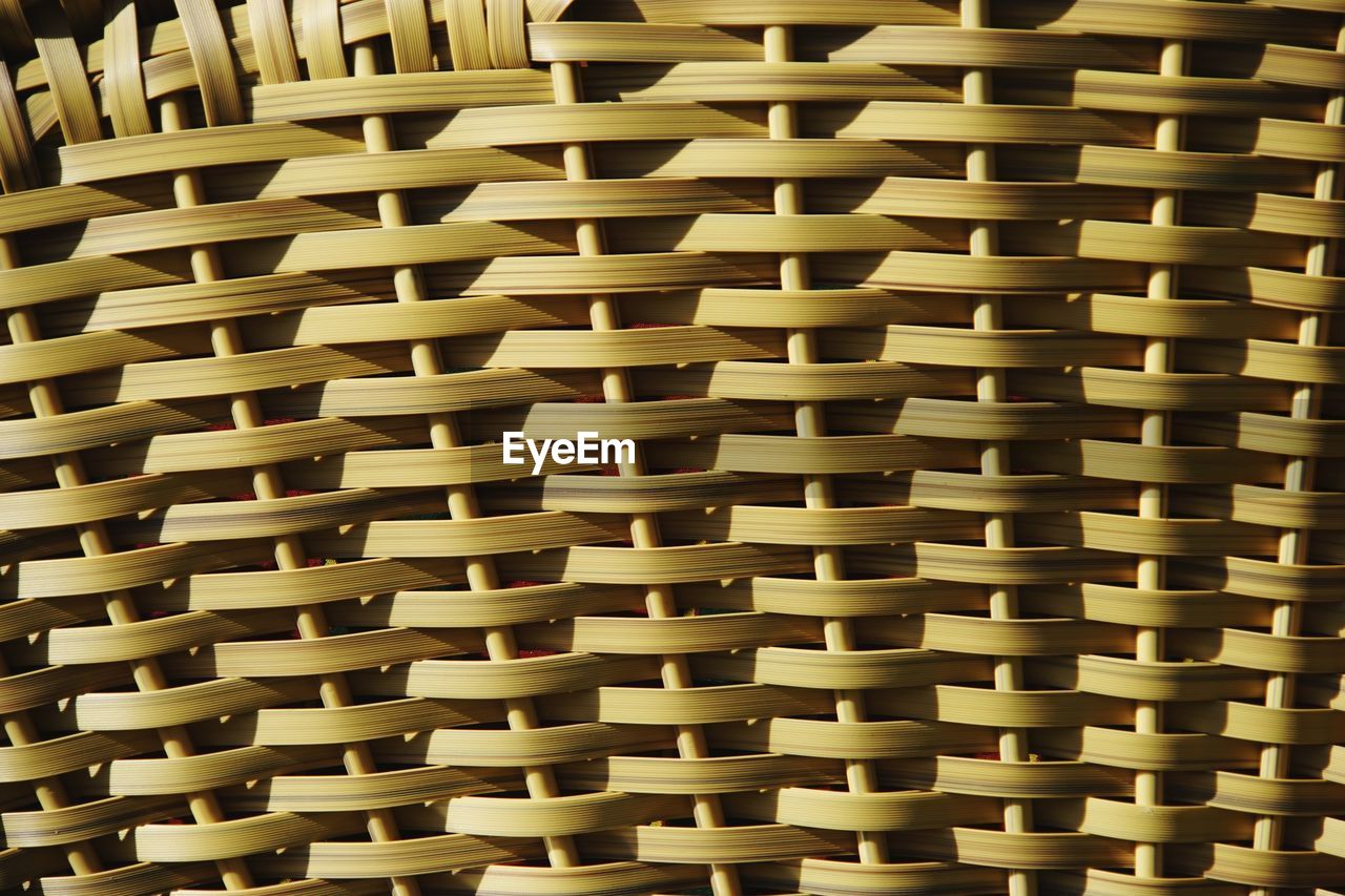 Detail shot of wicker basket