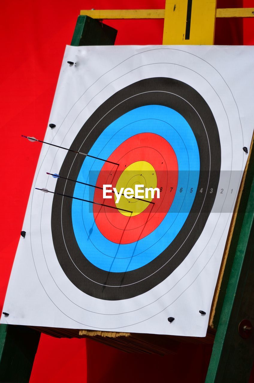 Arrows on target during competition