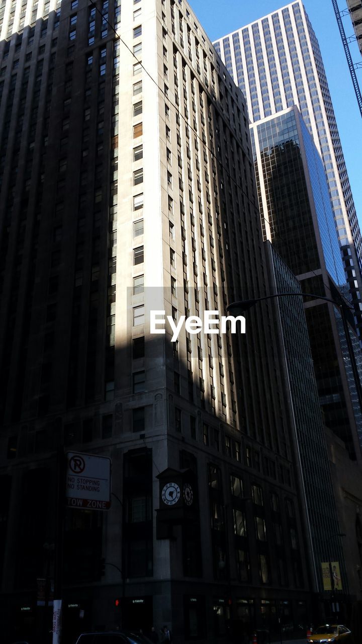 Low angle view of buildings in city