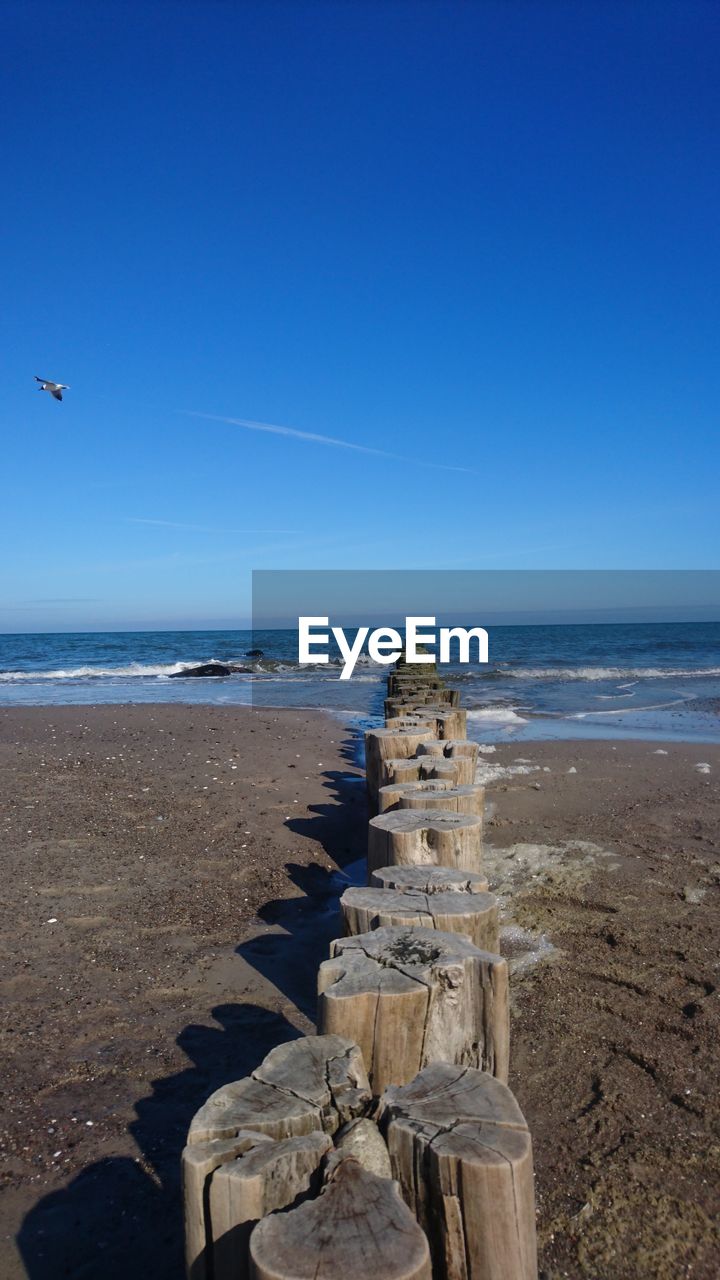 SCENIC VIEW OF BEACH AGAINST CLEAR SKY