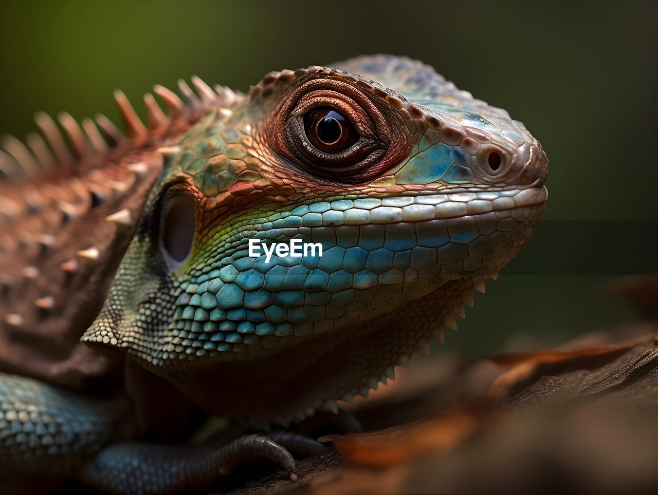 close-up of iguana outdoors