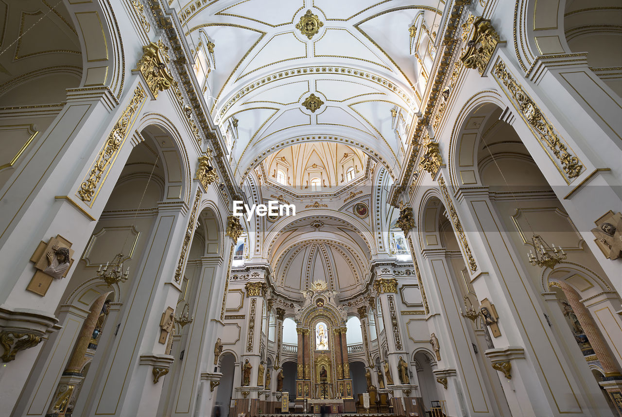 Inside of our lady of consuelo church in altea, province of alicante, spain.