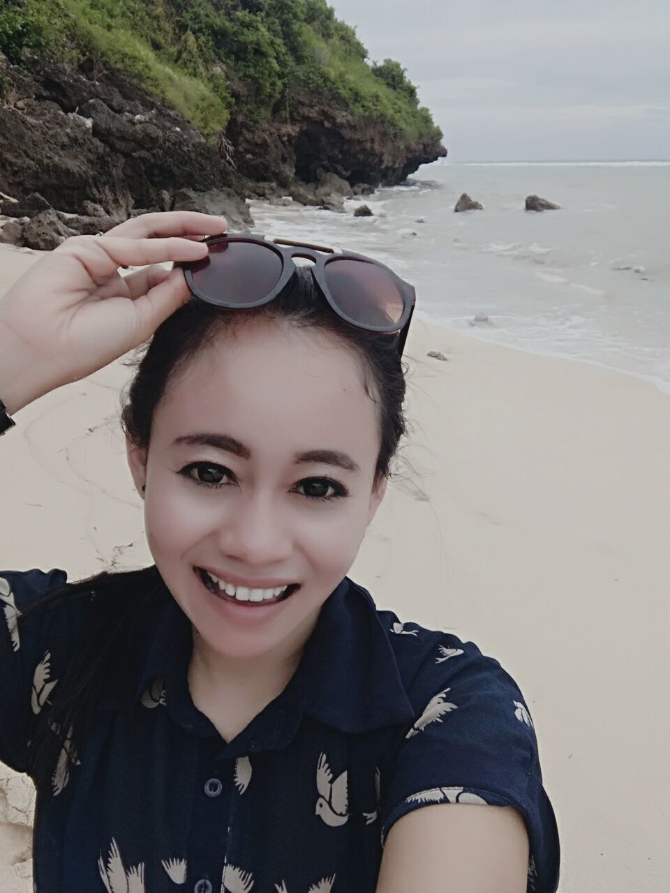 Portrait of woman at beach