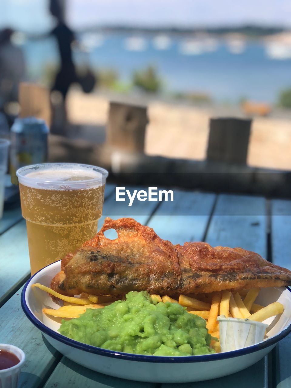 Close-up of food and drink on table