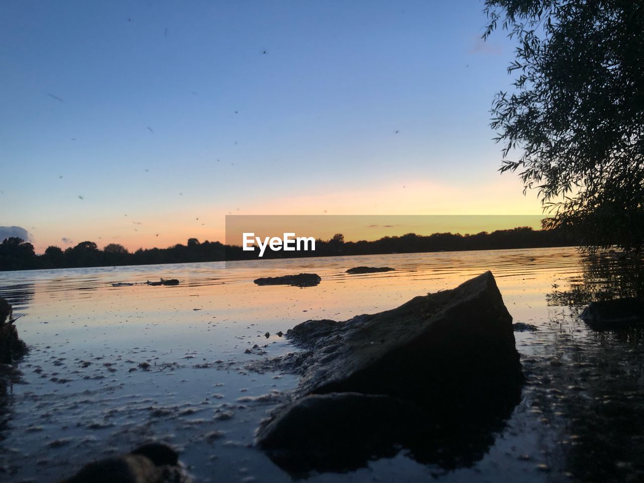 SCENIC VIEW OF SEA DURING SUNSET