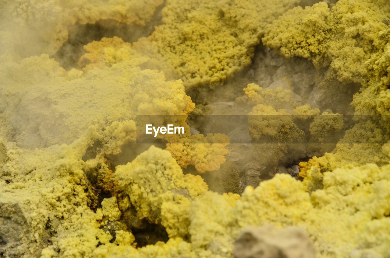 Full frame shot of sulfur.