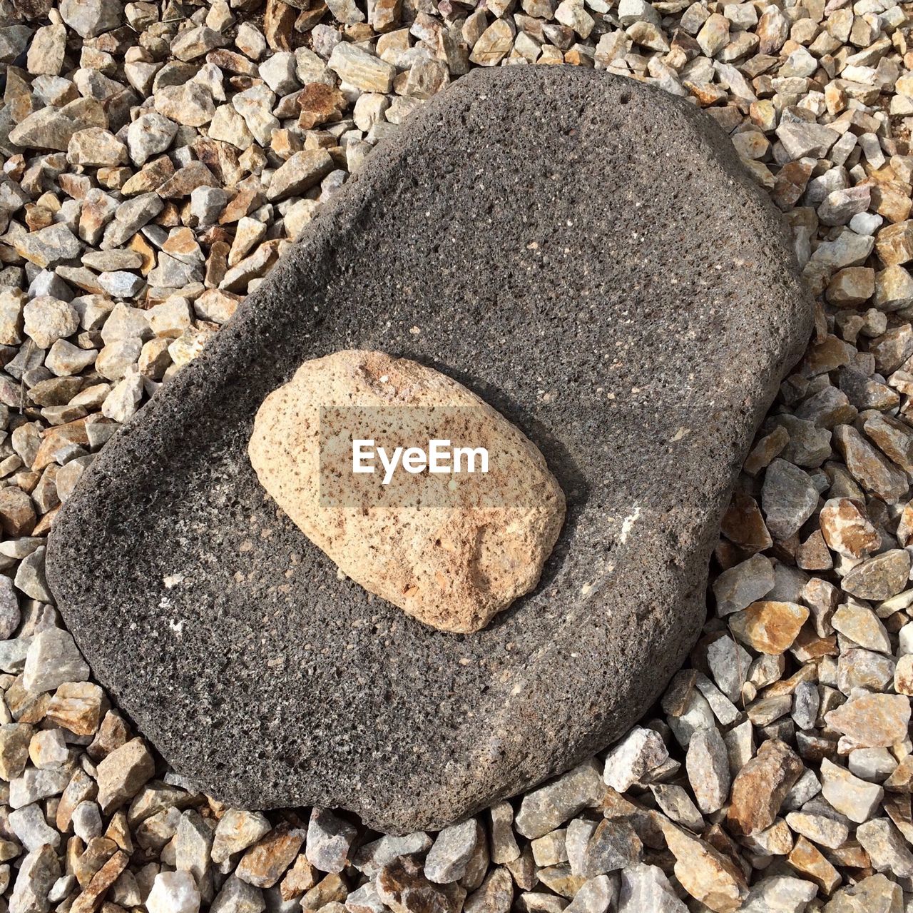 Stones on gravel
