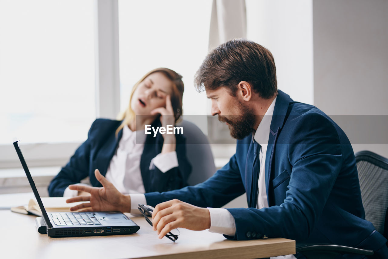 People working on table