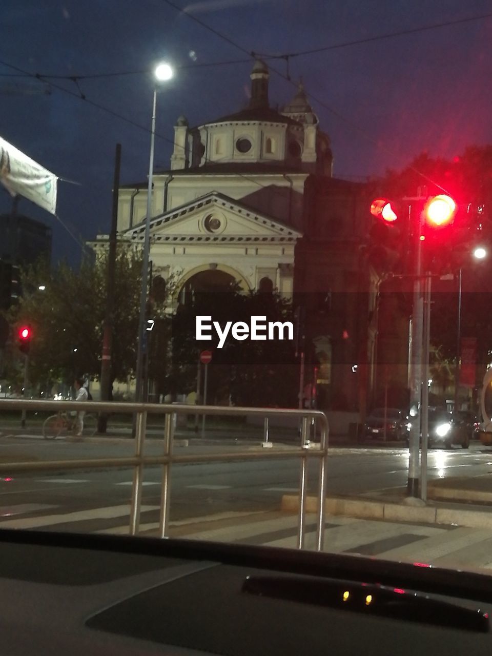 VIEW OF ILLUMINATED CHURCH AT NIGHT