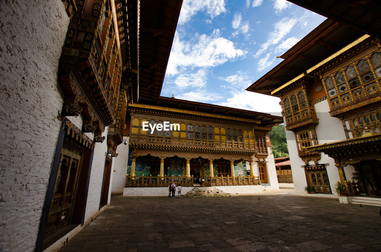 View of palace in bhutan 