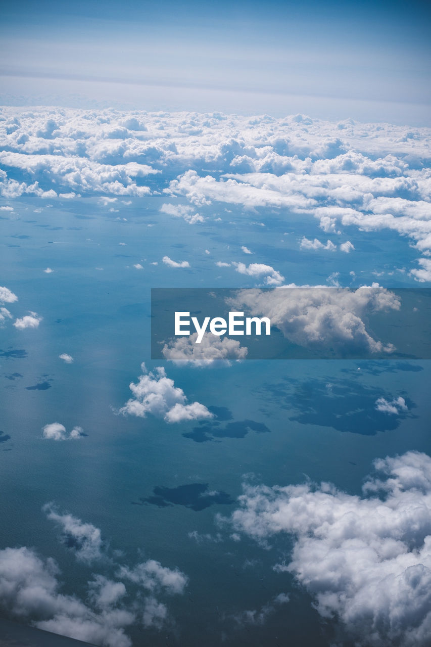 Aerial view of clouds in sky