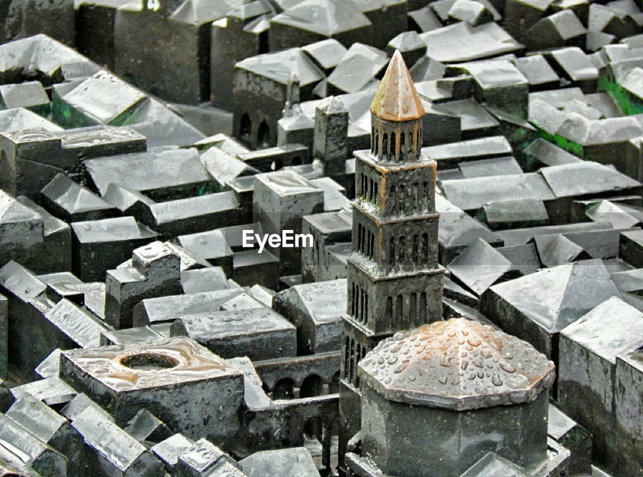 High angle view of city model
