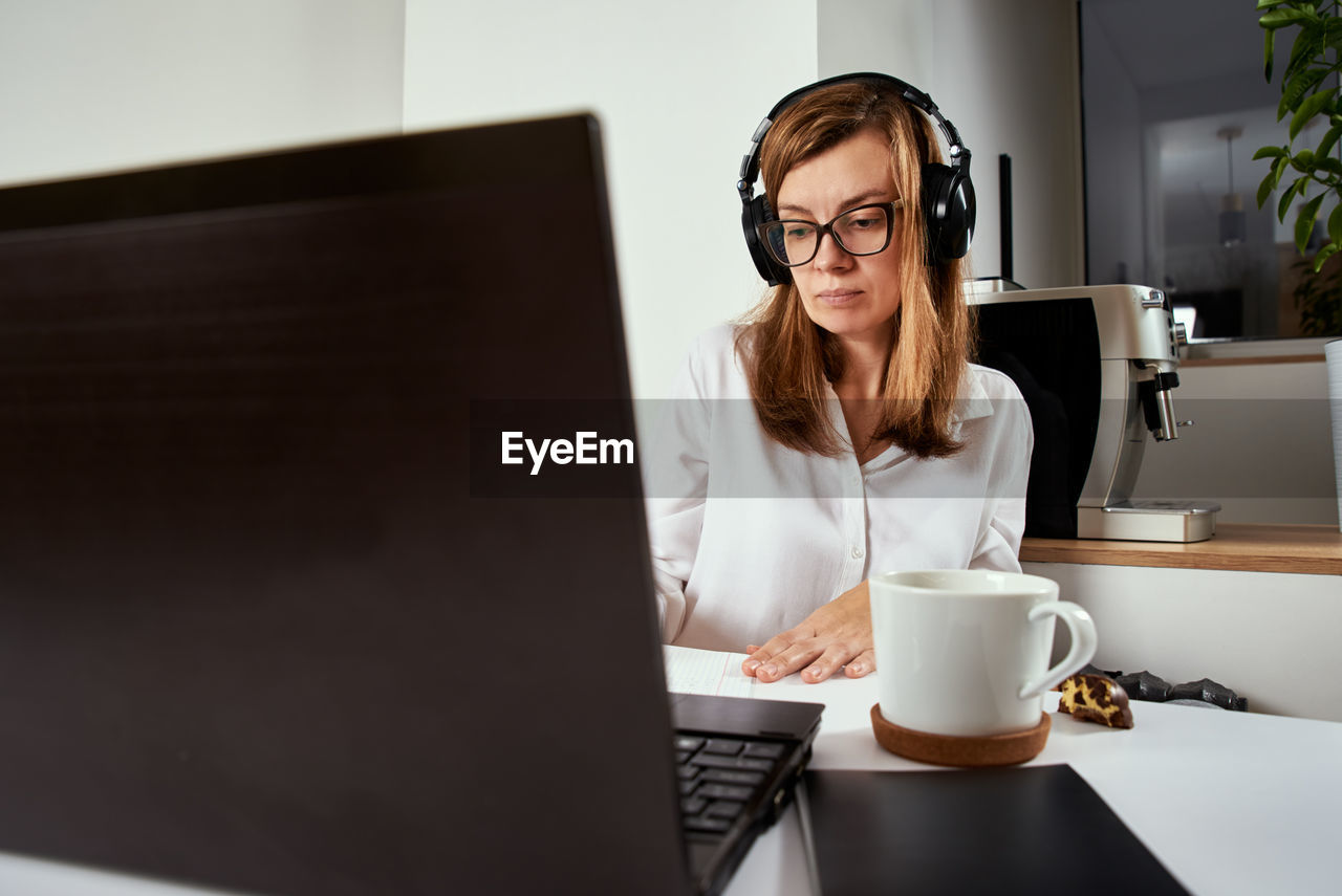 Businesswoman working at office