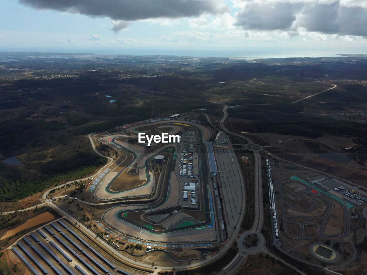 AERIAL VIEW OF LANDSCAPE SEEN FROM AIRPLANE