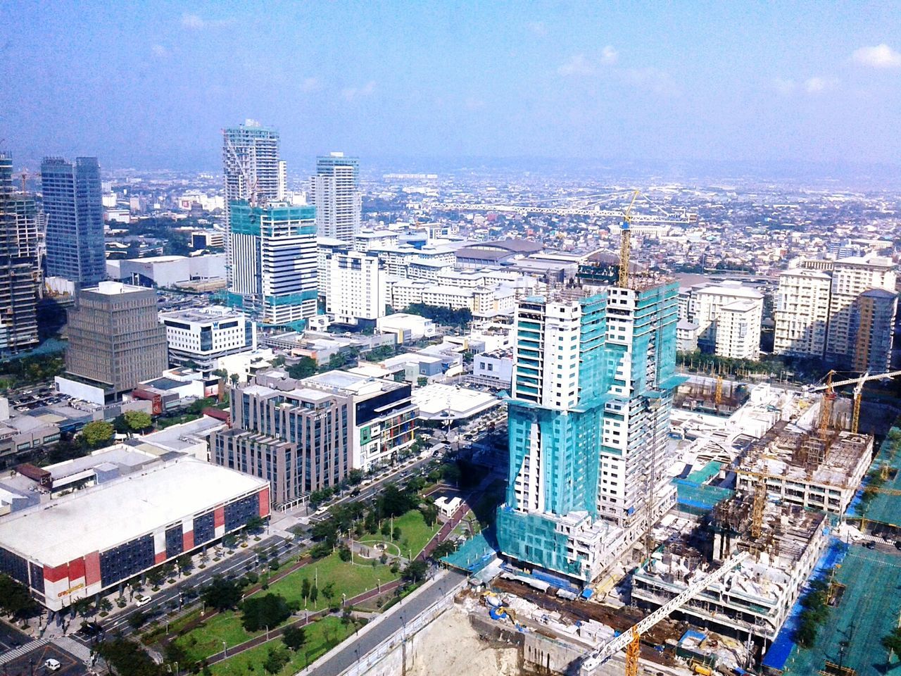 HIGH ANGLE VIEW OF CITYSCAPE