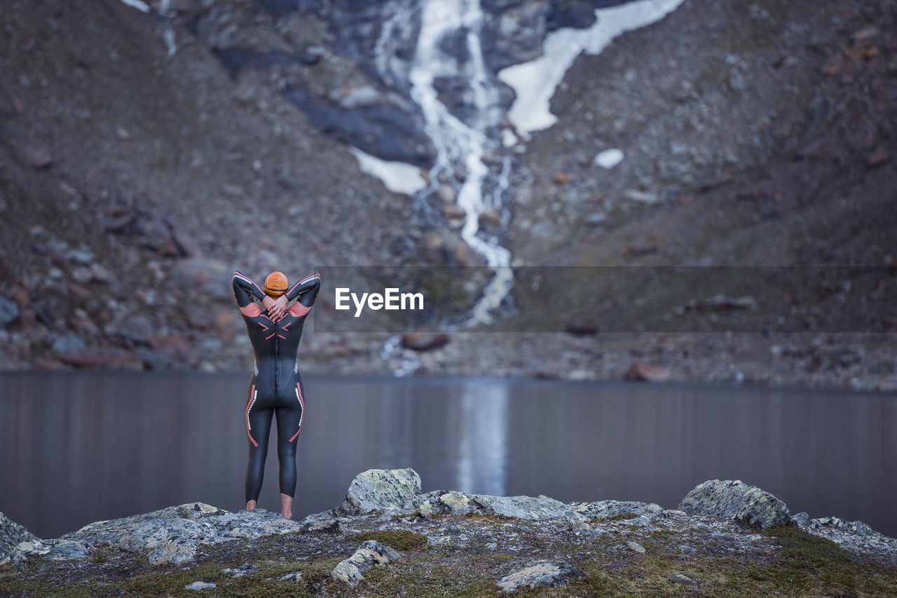 Woman at lake