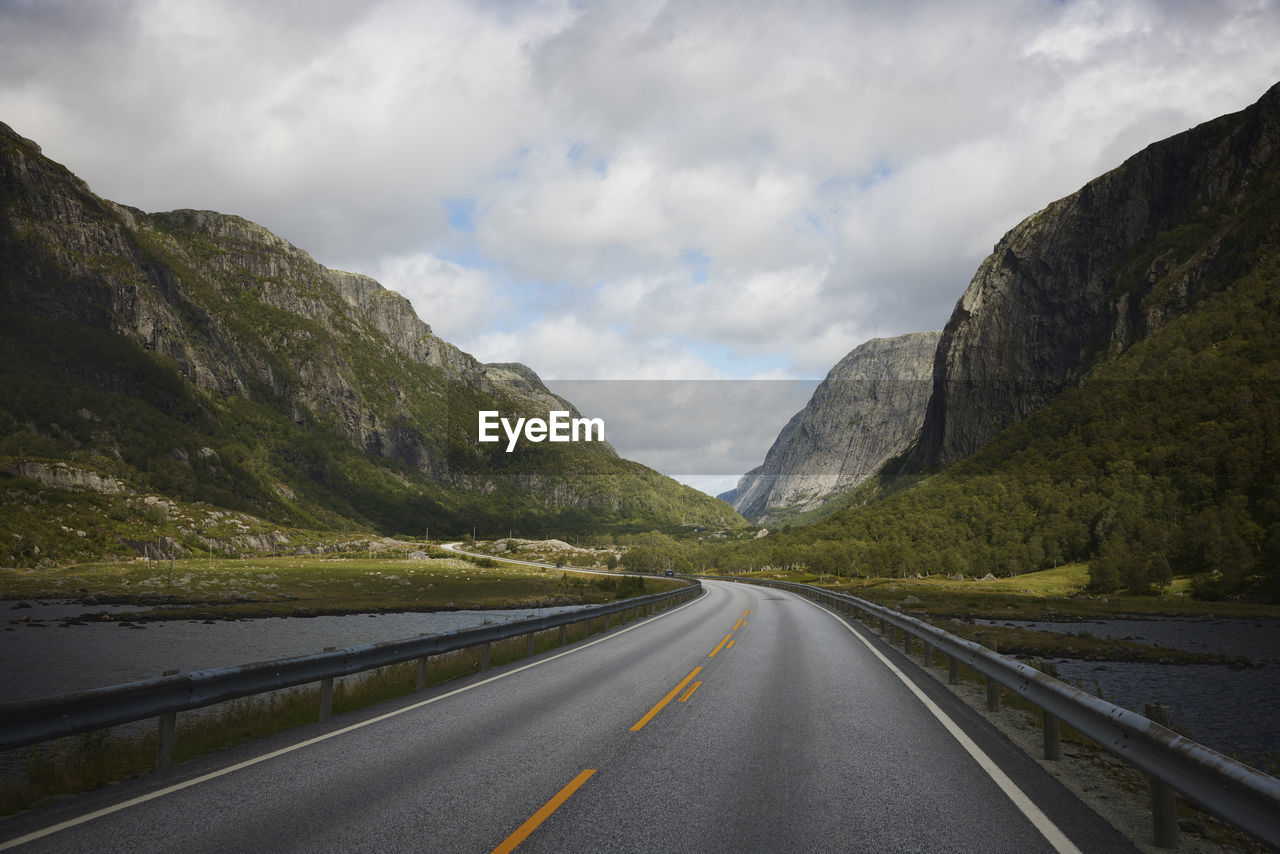 View of road in mountains