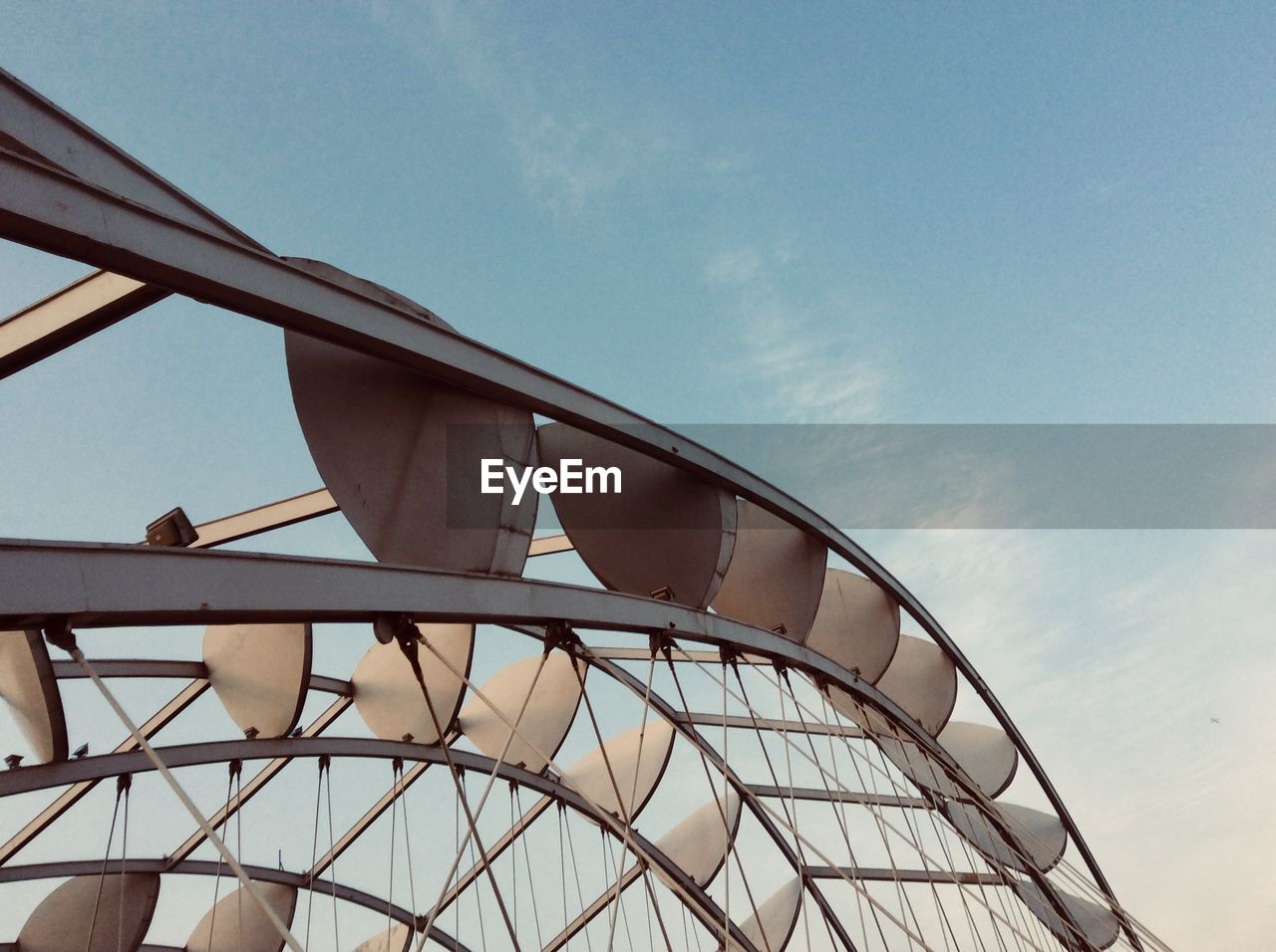 Low angle view of bridge against sky