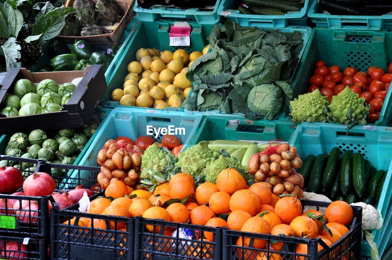 FRUITS AND VEGETABLES IN MARKET