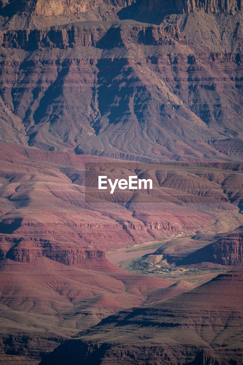 Aerial view of dramatic landscape