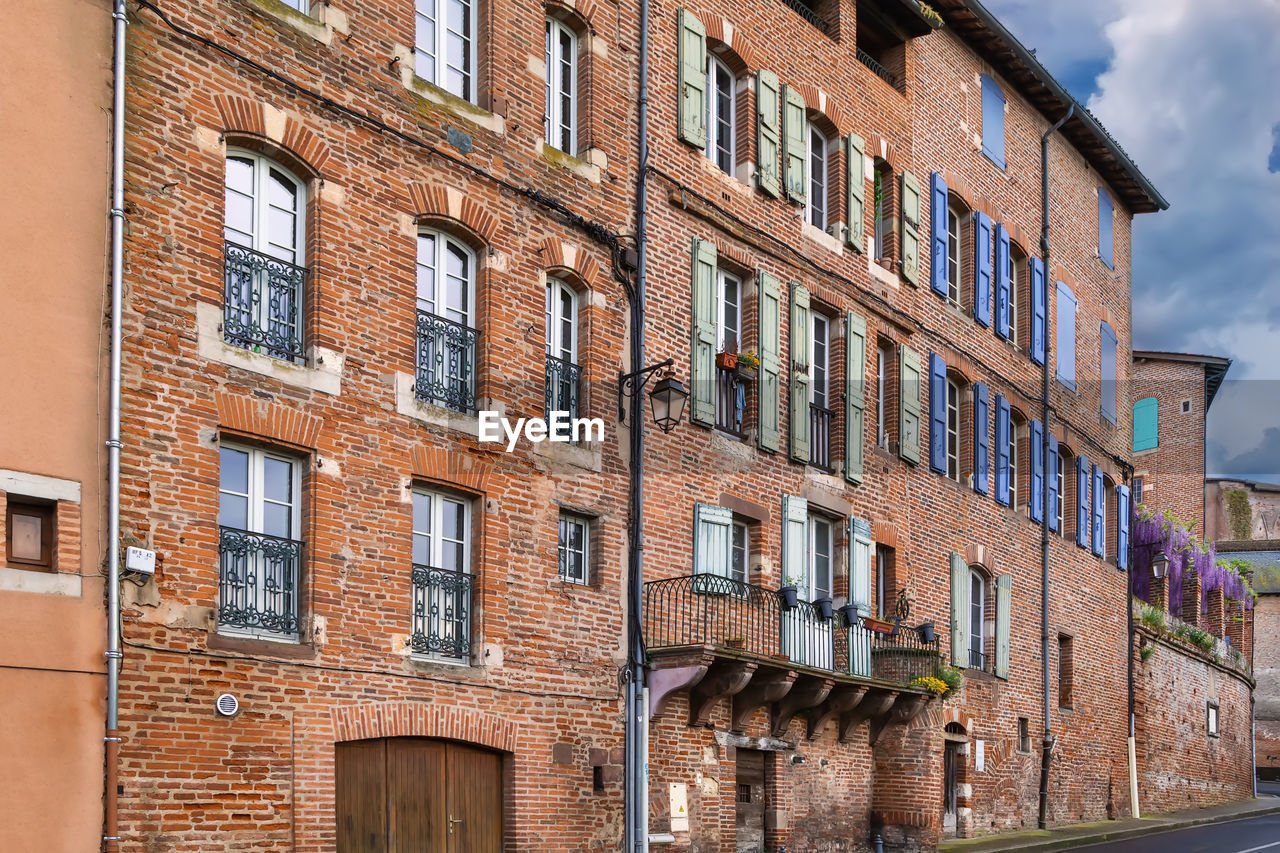 Street in albi historical center, france