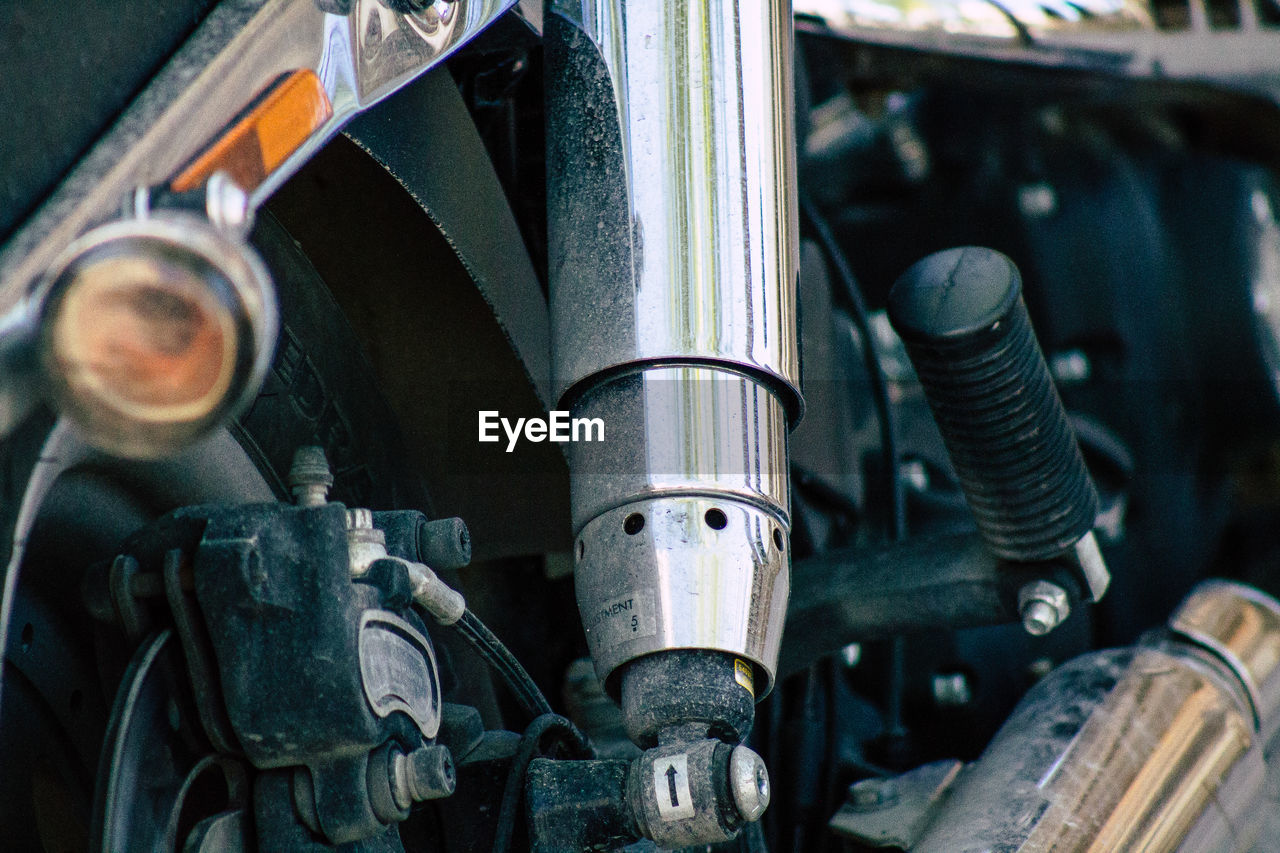 Close-up of motorcycle tire