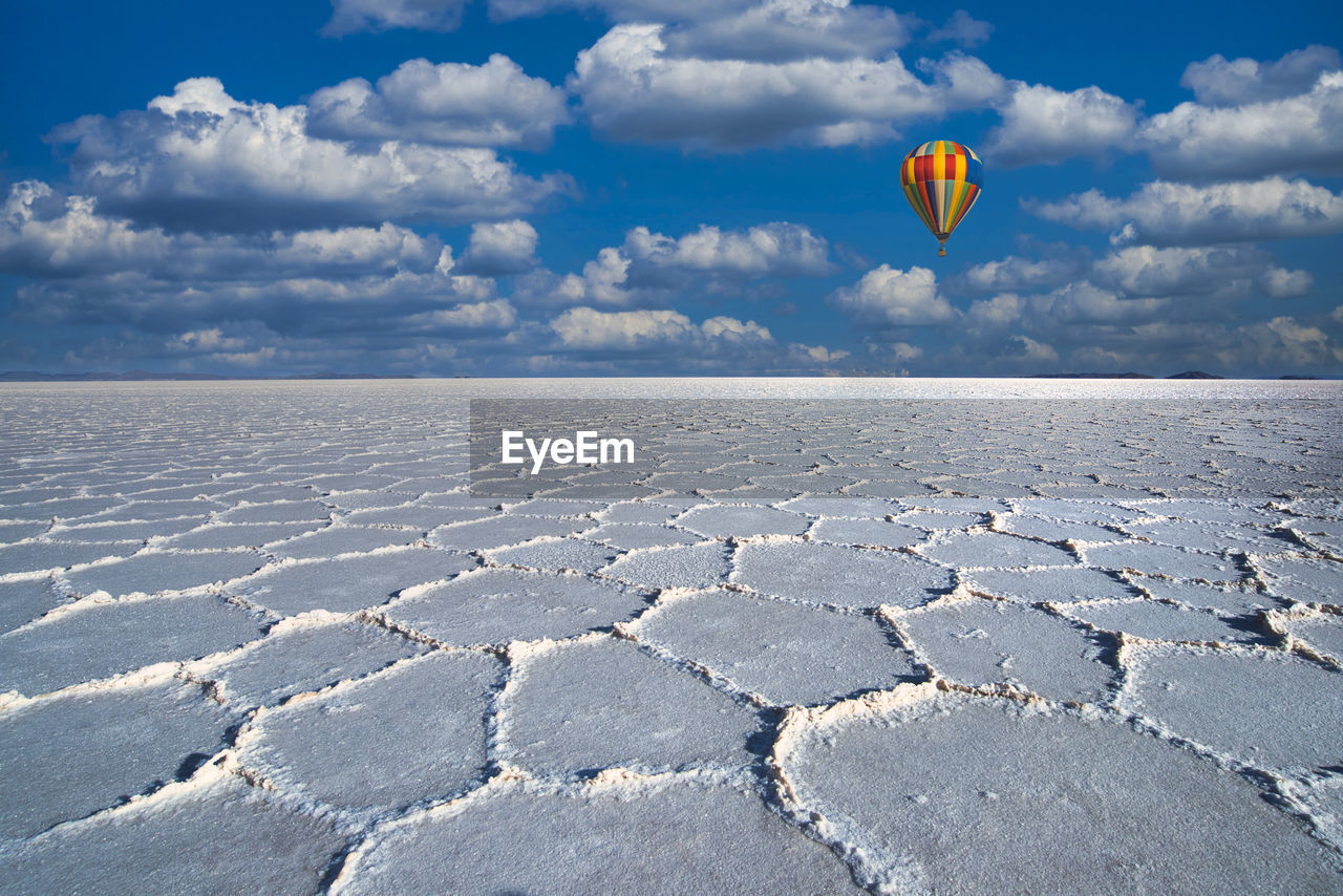 Uyuni salt lake in the dry season