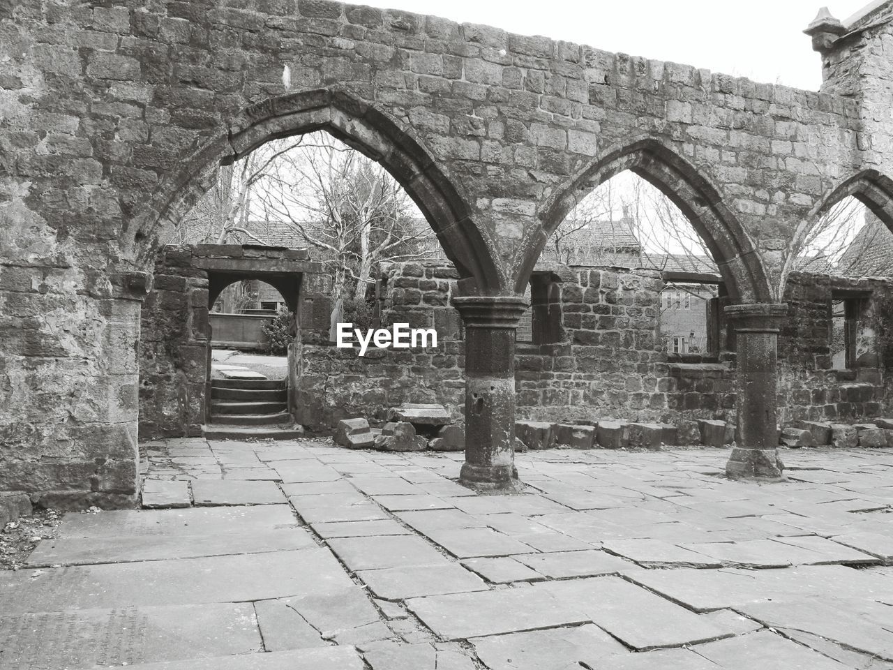 Arch in old ruined church