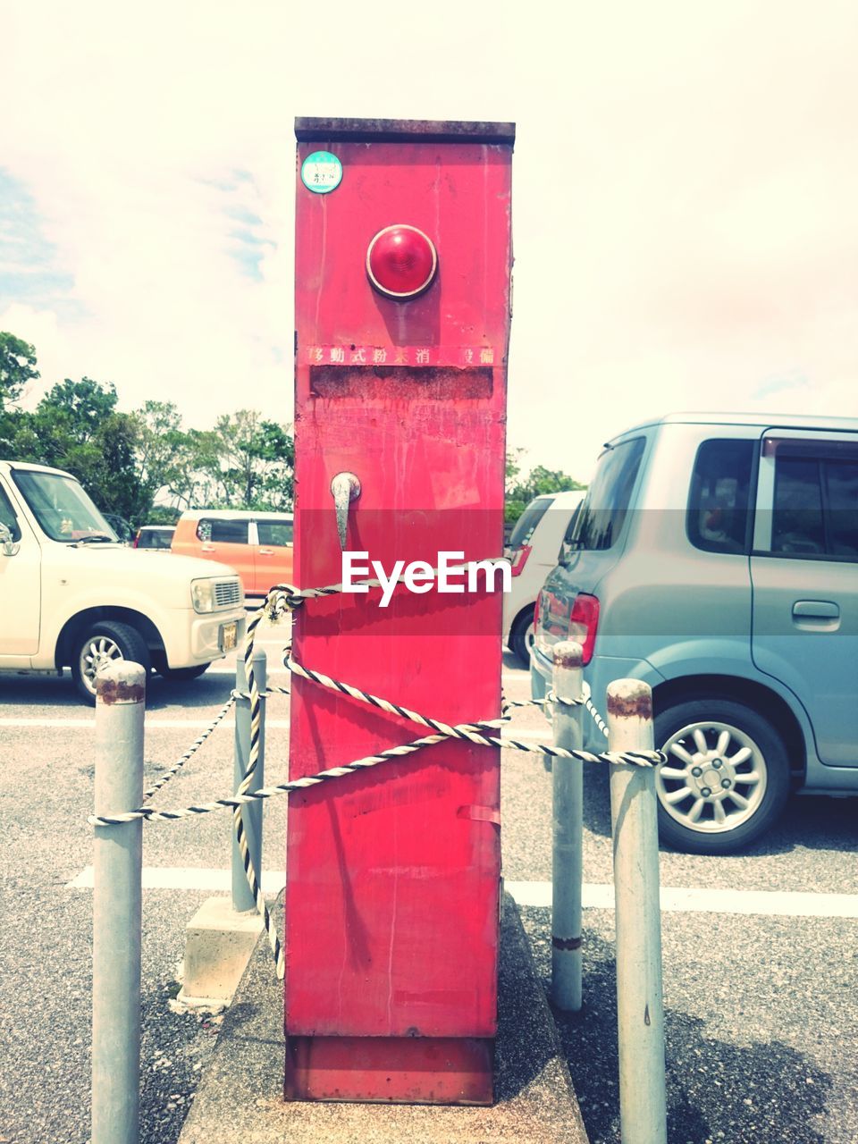 Ticket machine in parking lot