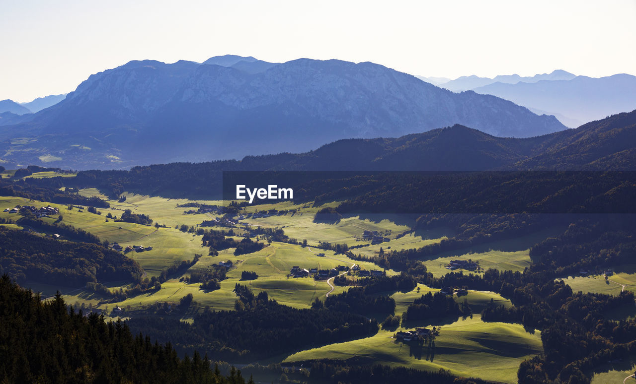Scenic view of landscape at salzkammergut, austria