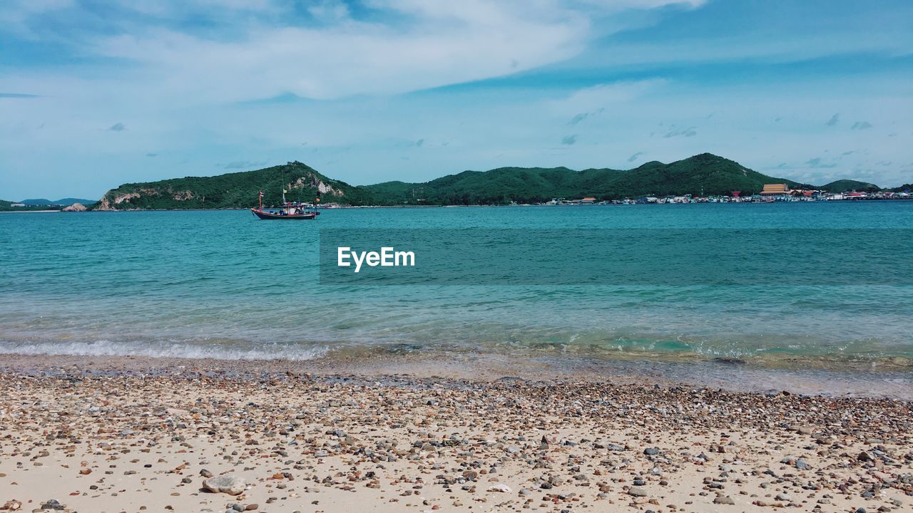 SCENIC VIEW OF SEA BY BEACH AGAINST SKY
