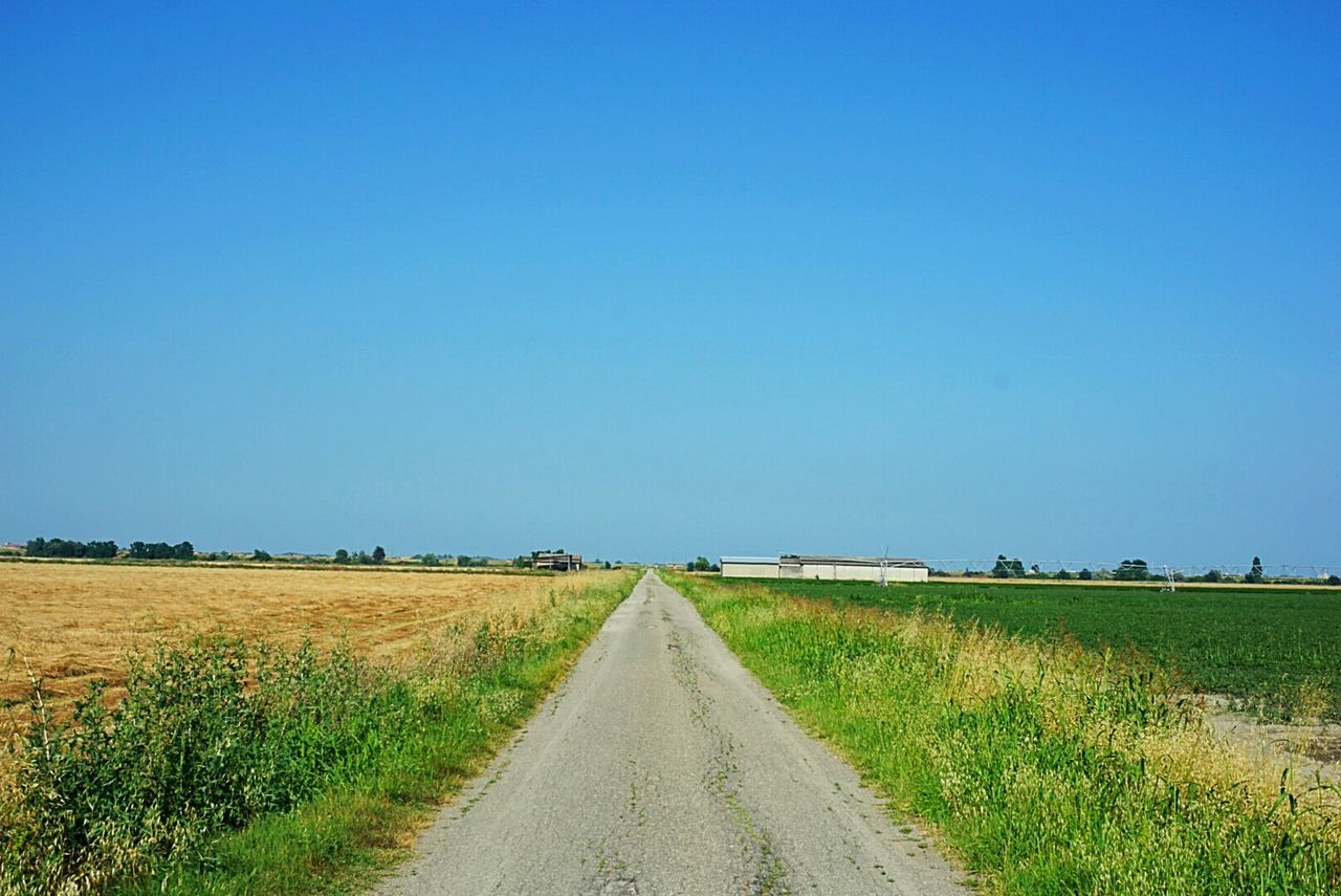 Country road along landscape