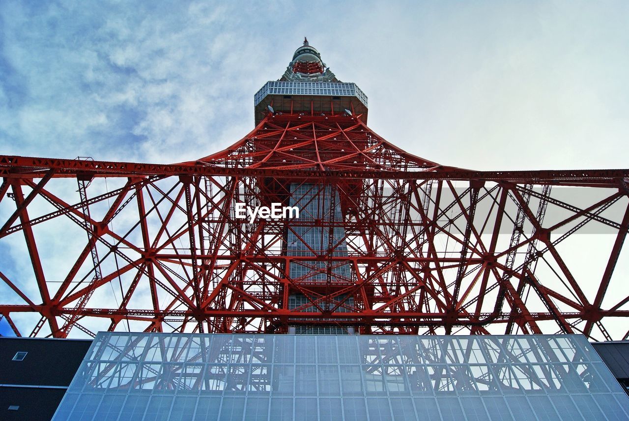 LOW ANGLE VIEW OF COMMUNICATIONS TOWER