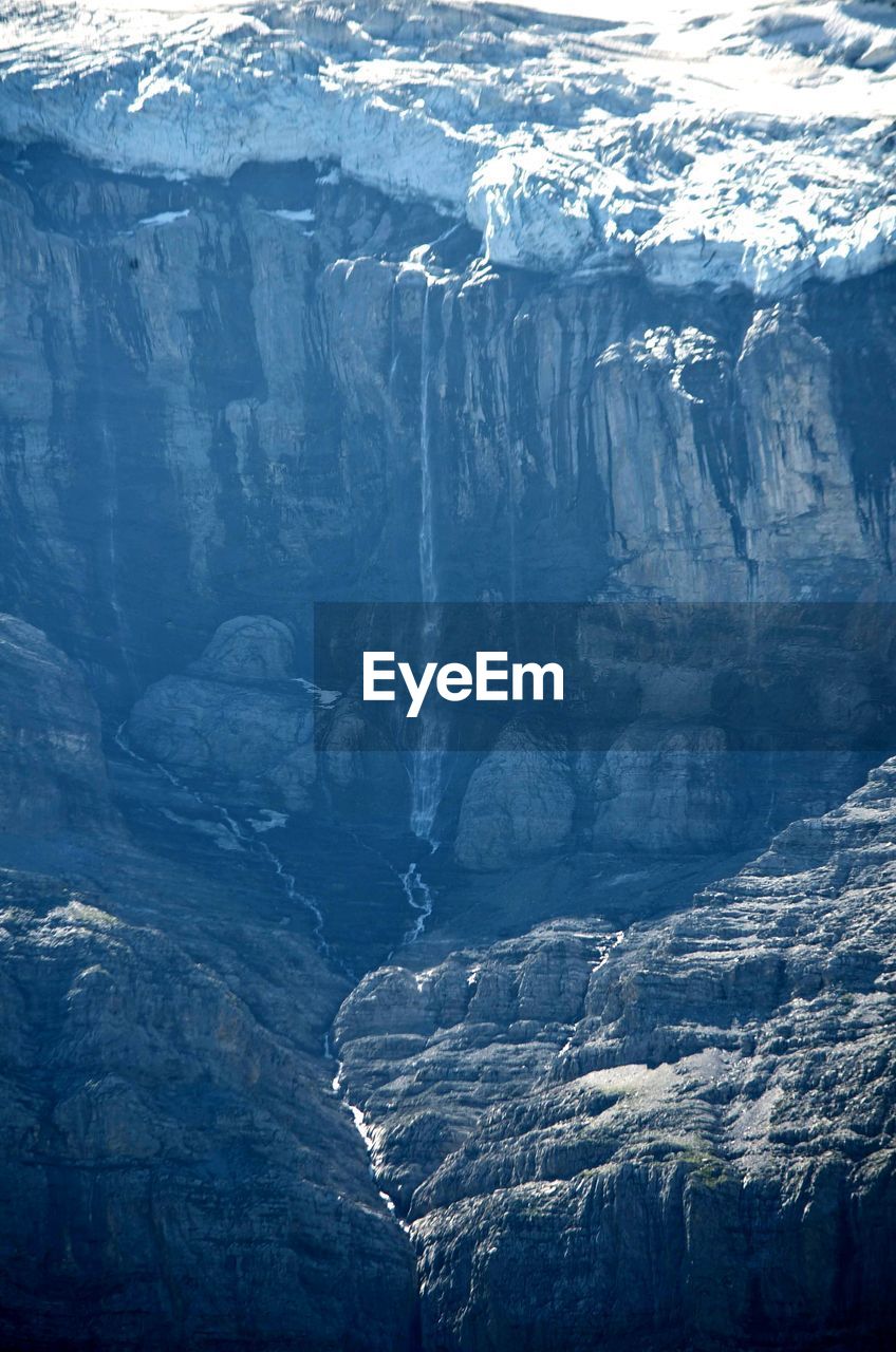 Aerial view of cliffs