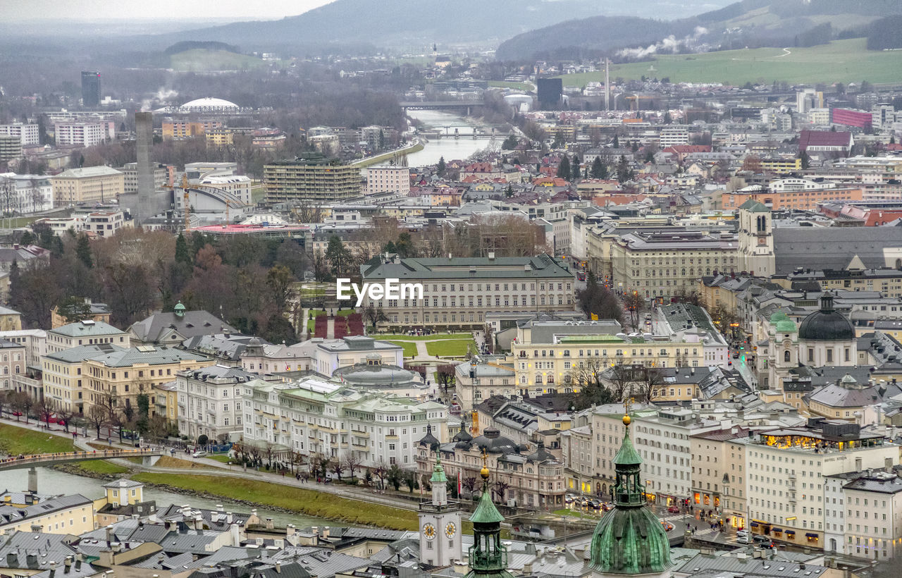 HIGH ANGLE VIEW OF A CITY