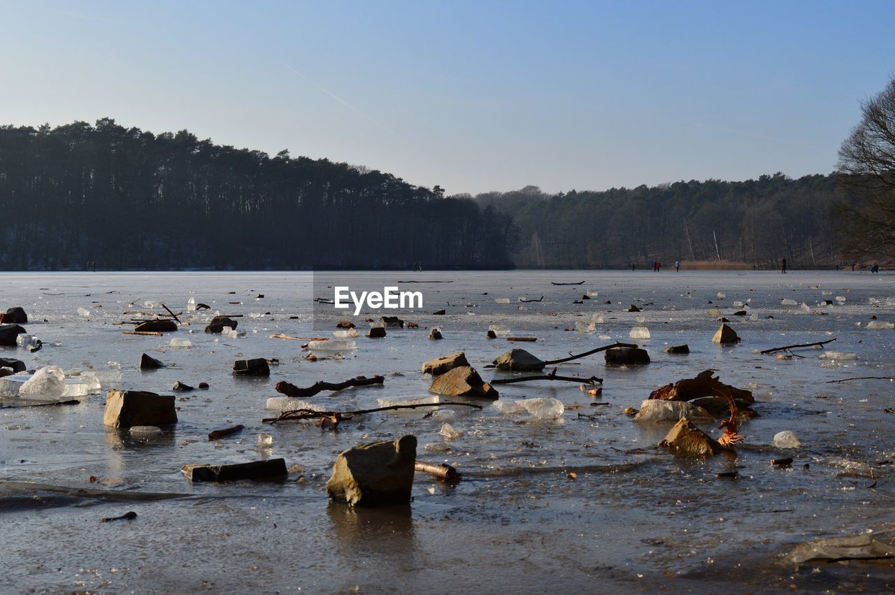 Frozen lake