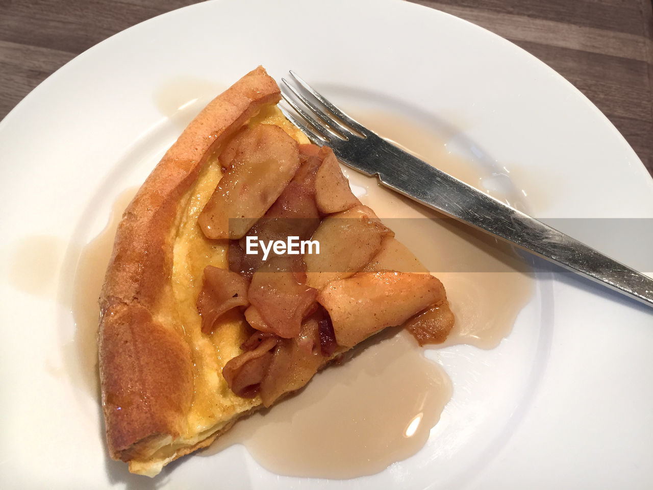 High angle view of dessert in plate
