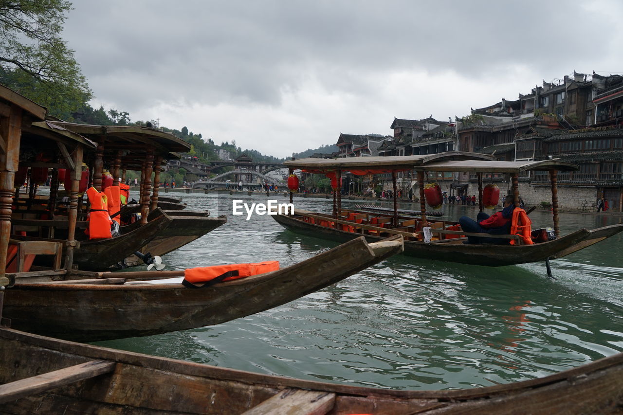Tourist boats in fenghuang